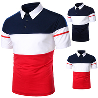 Męska koszulka Polo koszula męska koszulka Polo z krótkim rękawem koszulka Polo w kontrastowych kolorach nowa odzież letnia Streetwear moda codzienna męska topy